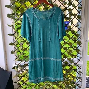 NWOT Garnet Hill Teal Dress